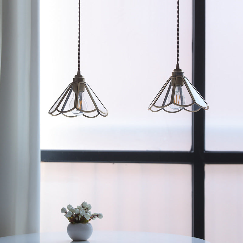 Vintage glass pendant lamp 4