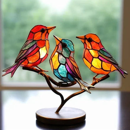 VitraGlow | Artistic Handcrafted Stained Glass Table Lamp for Cozy Lighting 2