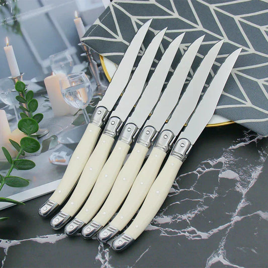 Vivolux | Stainless Steel Cutlery Set with Ivory Handle Design 0