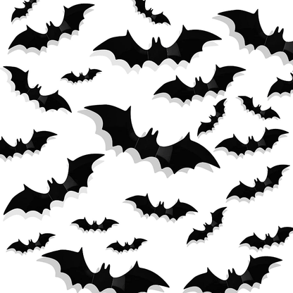 Wall Stickers 3D Halloween Bat Decorations Set 0