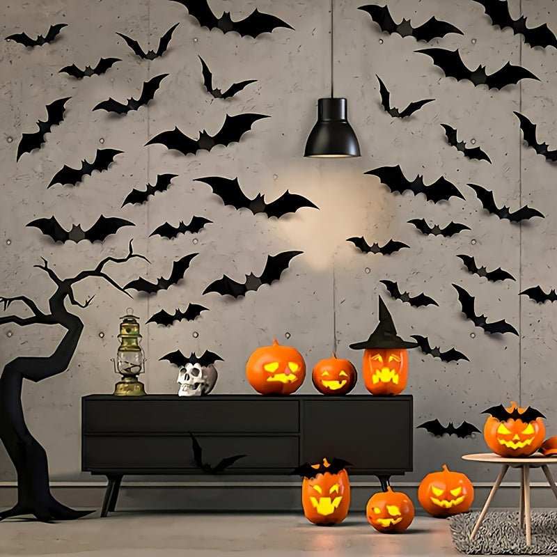Wall Stickers 3D Halloween Bat Decorations Set 1