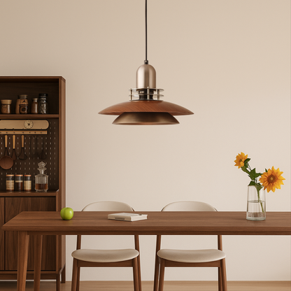 Walnut Wood Low Pendant Lamp 4