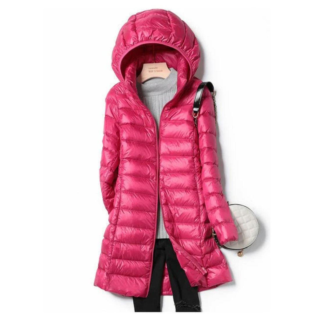 Warm winter jacket with hood for women | puffer 1