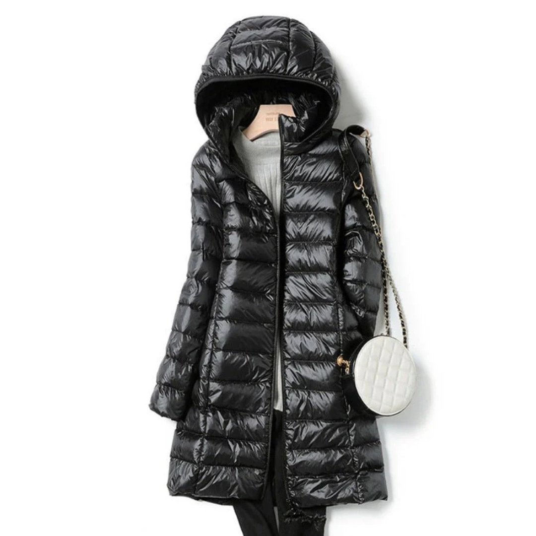 Warm winter jacket with hood for women | puffer 2