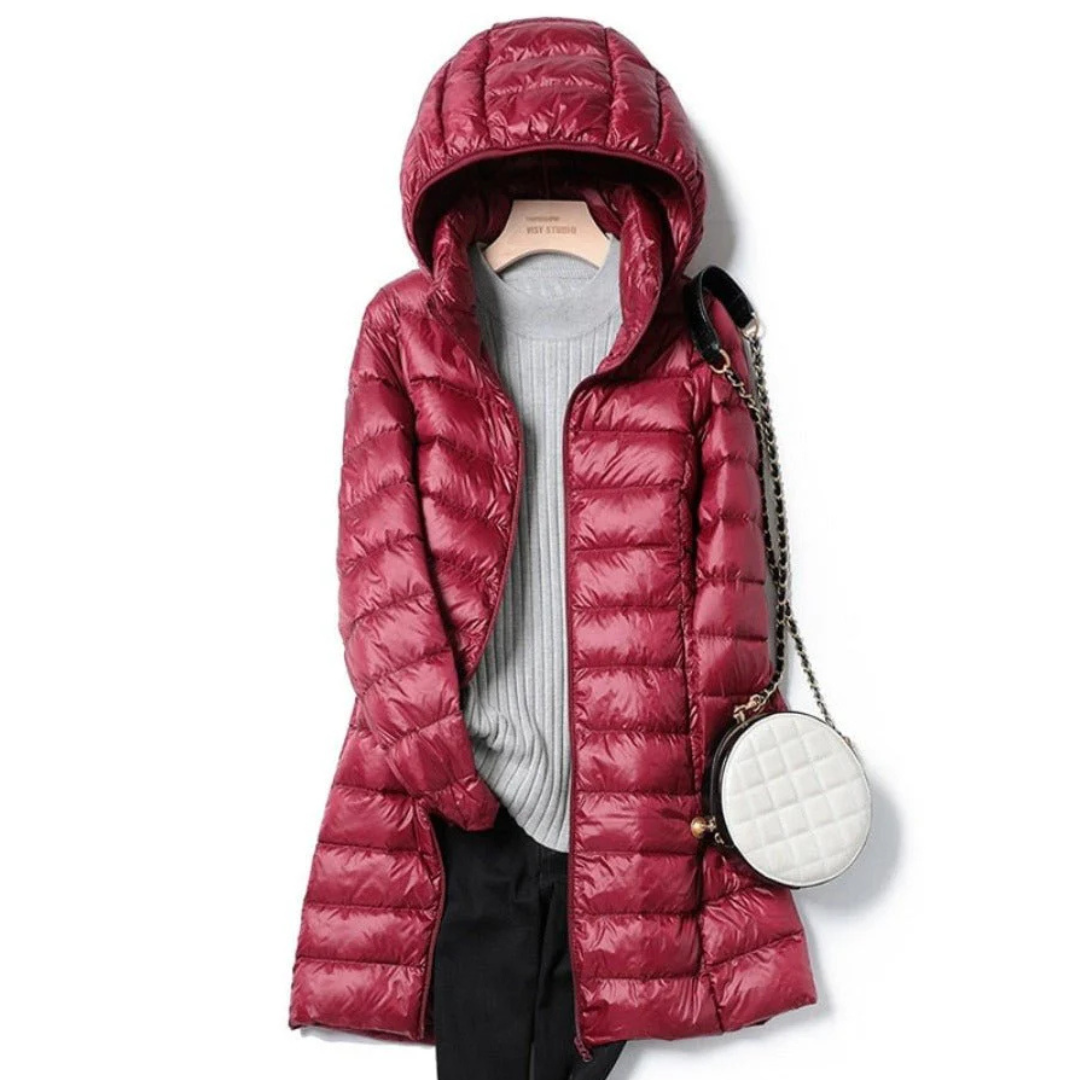 Warm winter jacket with hood for women | puffer 3