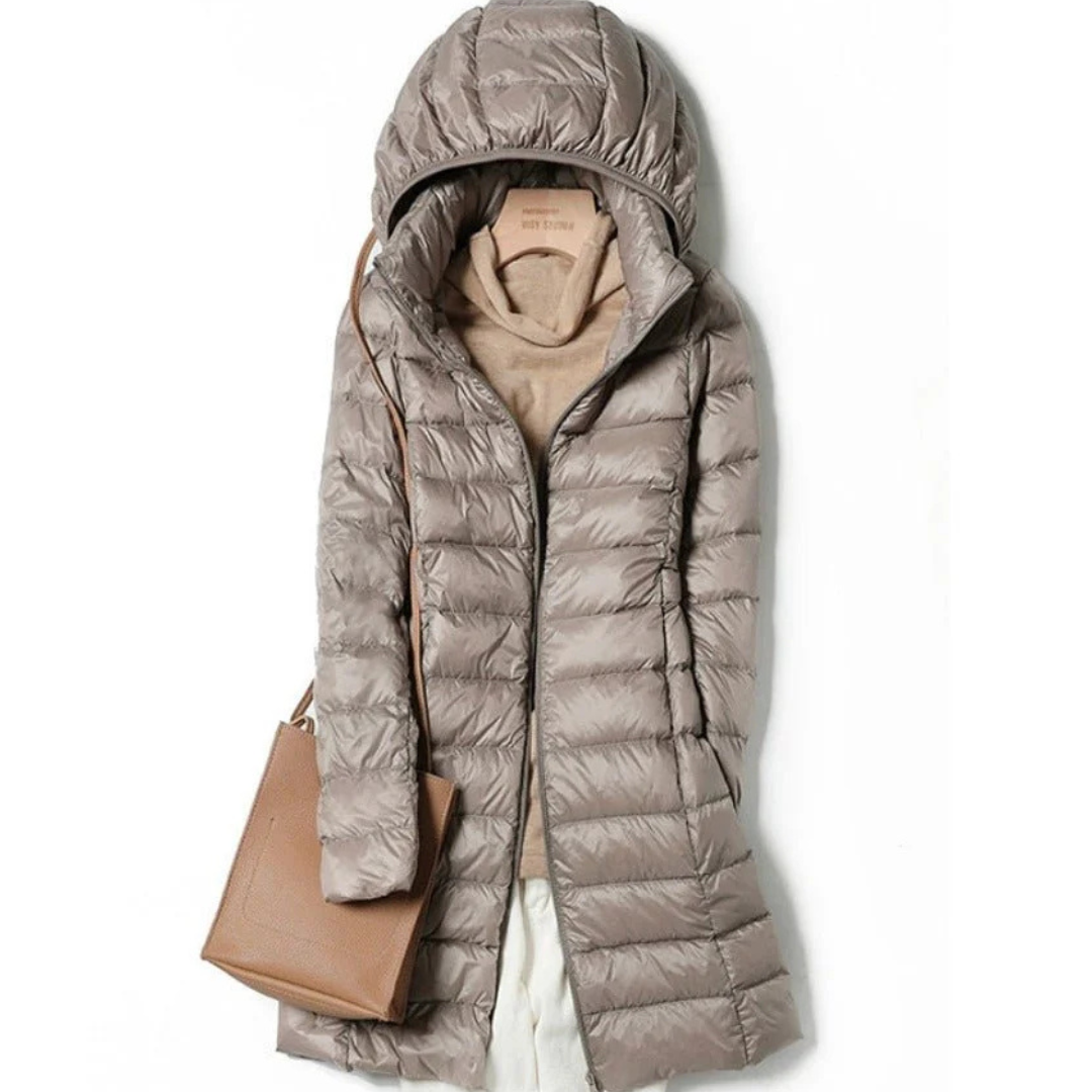 Warm winter jacket with hood for women | puffer 5