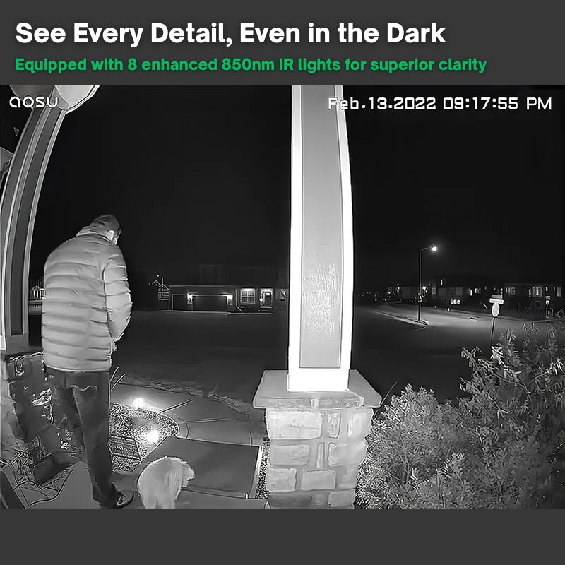 Wireless Doorbell Camera Night Vision Security Unit 2