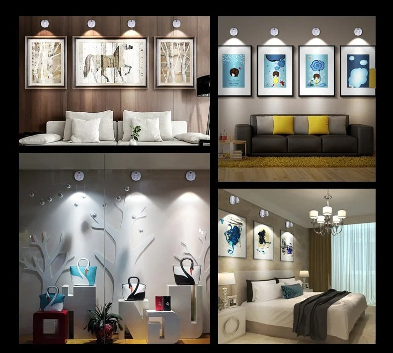 Wireless LED Spotlight with Remote Control - Dimmable Adjustable Brightness for Home and Garden 5