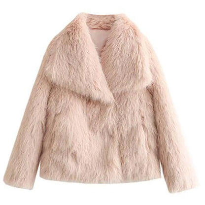 Women's Faux Fur Short Jacket – Stylish Winter Coat for Autumn Casual and Semi-Formal Wear 10