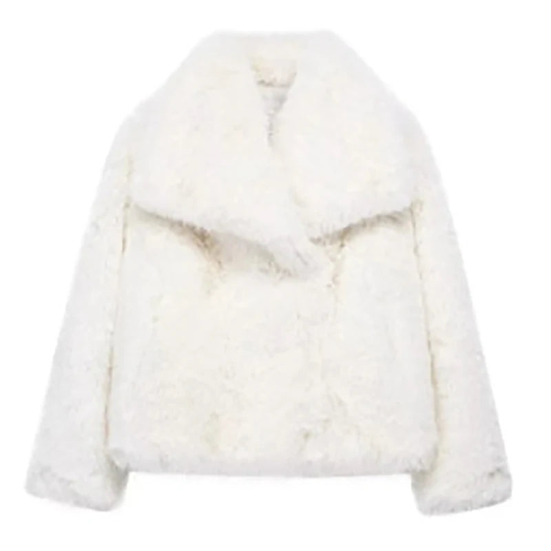 Women's Faux Fur Short Jacket – Stylish Winter Coat for Autumn Casual and Semi-Formal Wear 13
