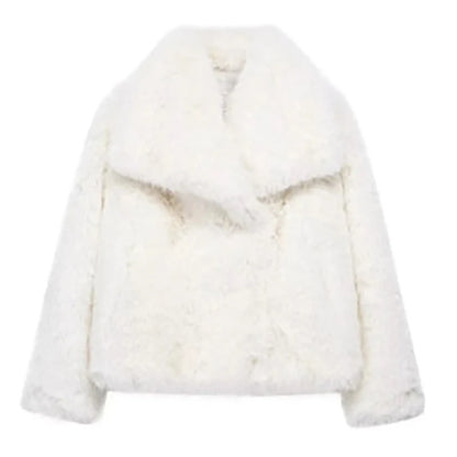 Women's Faux Fur Short Jacket – Stylish Winter Coat for Autumn Casual and Semi-Formal Wear 13