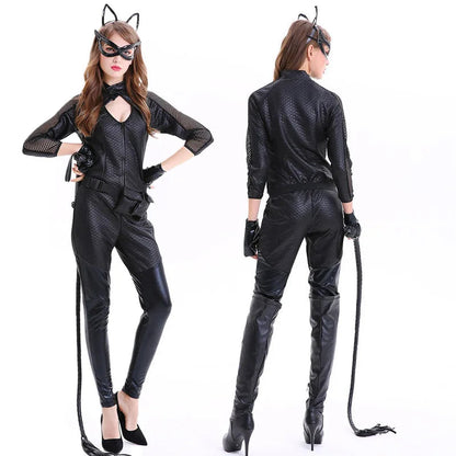Women’s Shiny Halloween Costume Catsuit | Long Sleeve 3