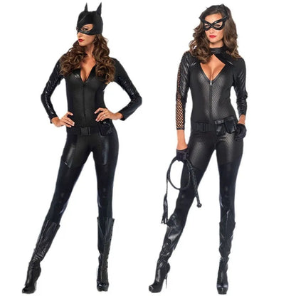 Women’s Shiny Halloween Costume Catsuit | Long Sleeve 5