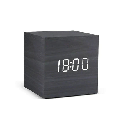 WoodAura | Modern Elegant Digital Alarm Clock with Temperature Display 2