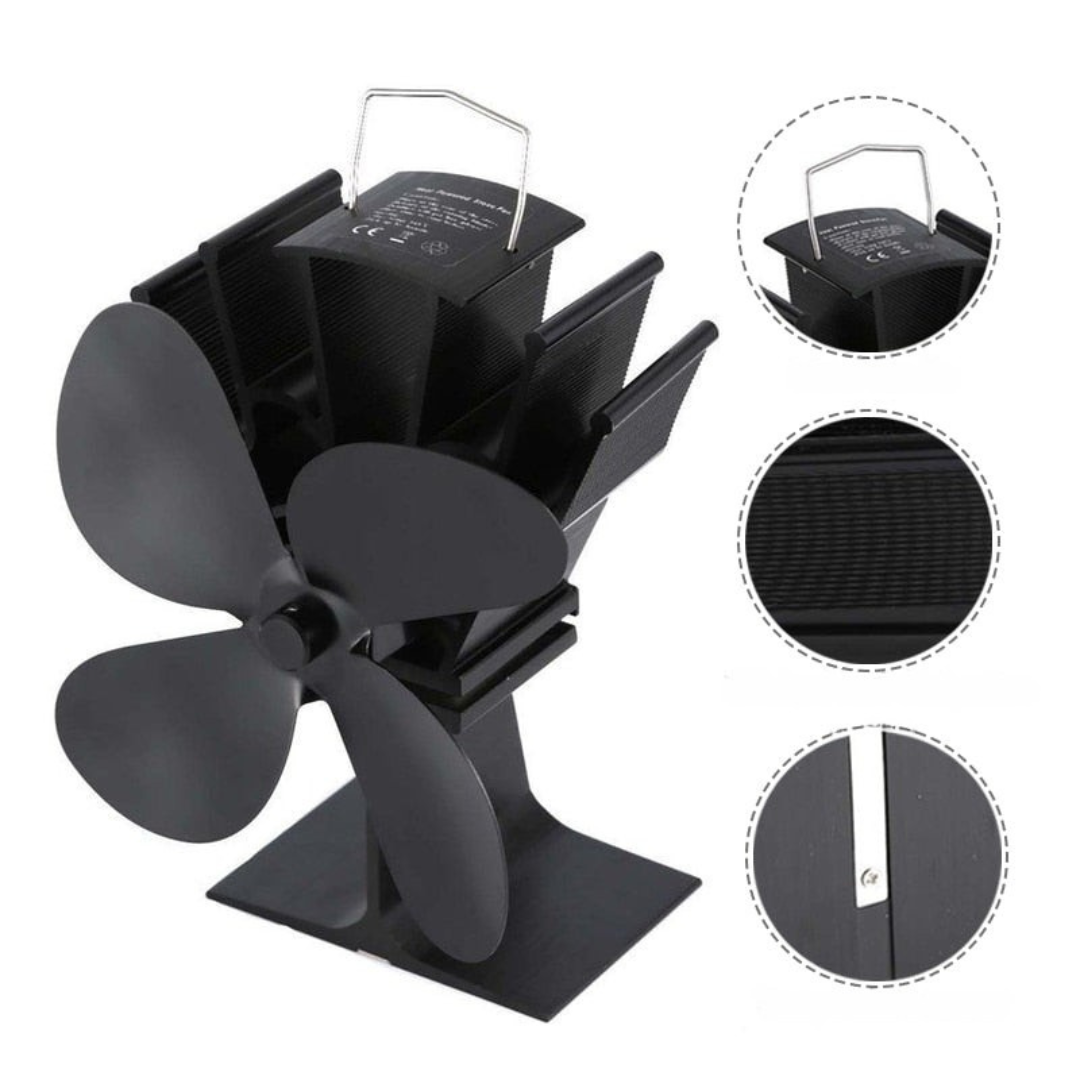 Wood Stove Heat Powered Aluminum Fan 2