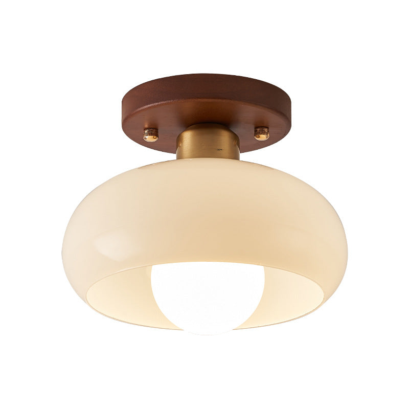 Wooden Cream Ceiling Lamp 4