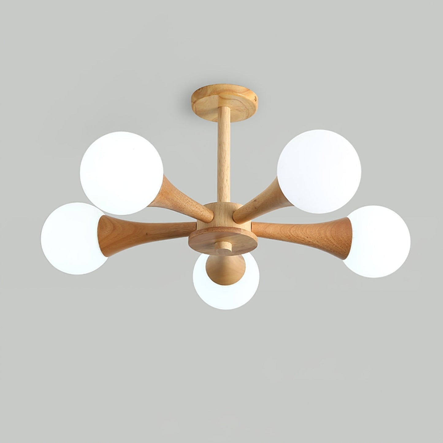 LunaBeam - Elegancka Drewniana Lampa Sufitowa