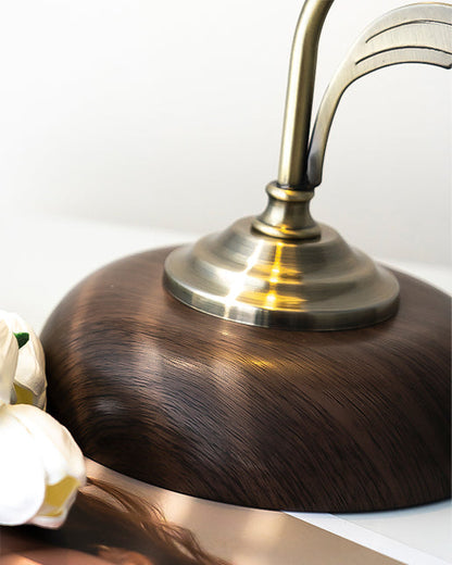 BloomGlow – Elegant Ceramic and Wood Desk Lamp