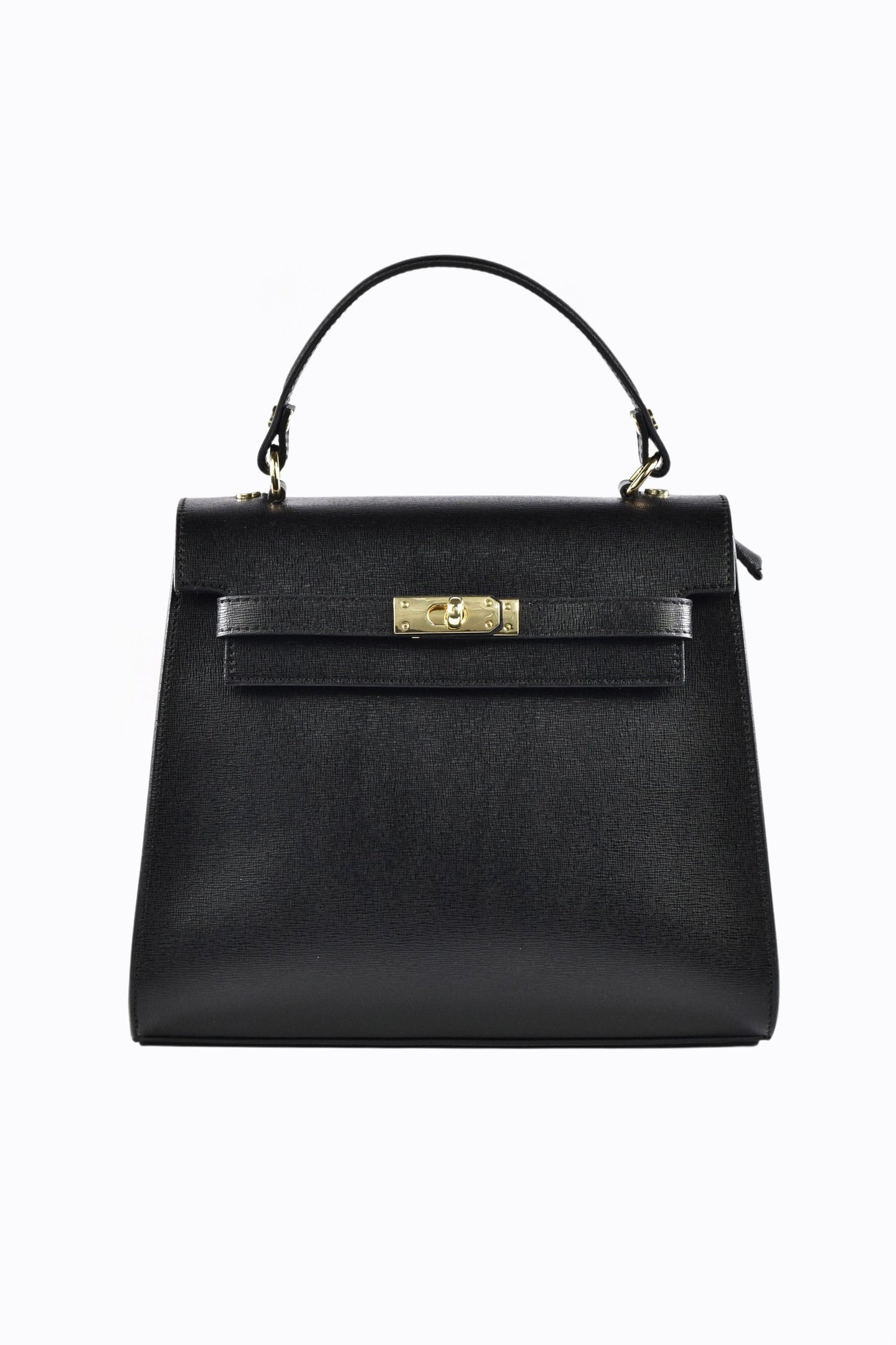 Zaira Bag in Genuine Black Saffiano Leather 0