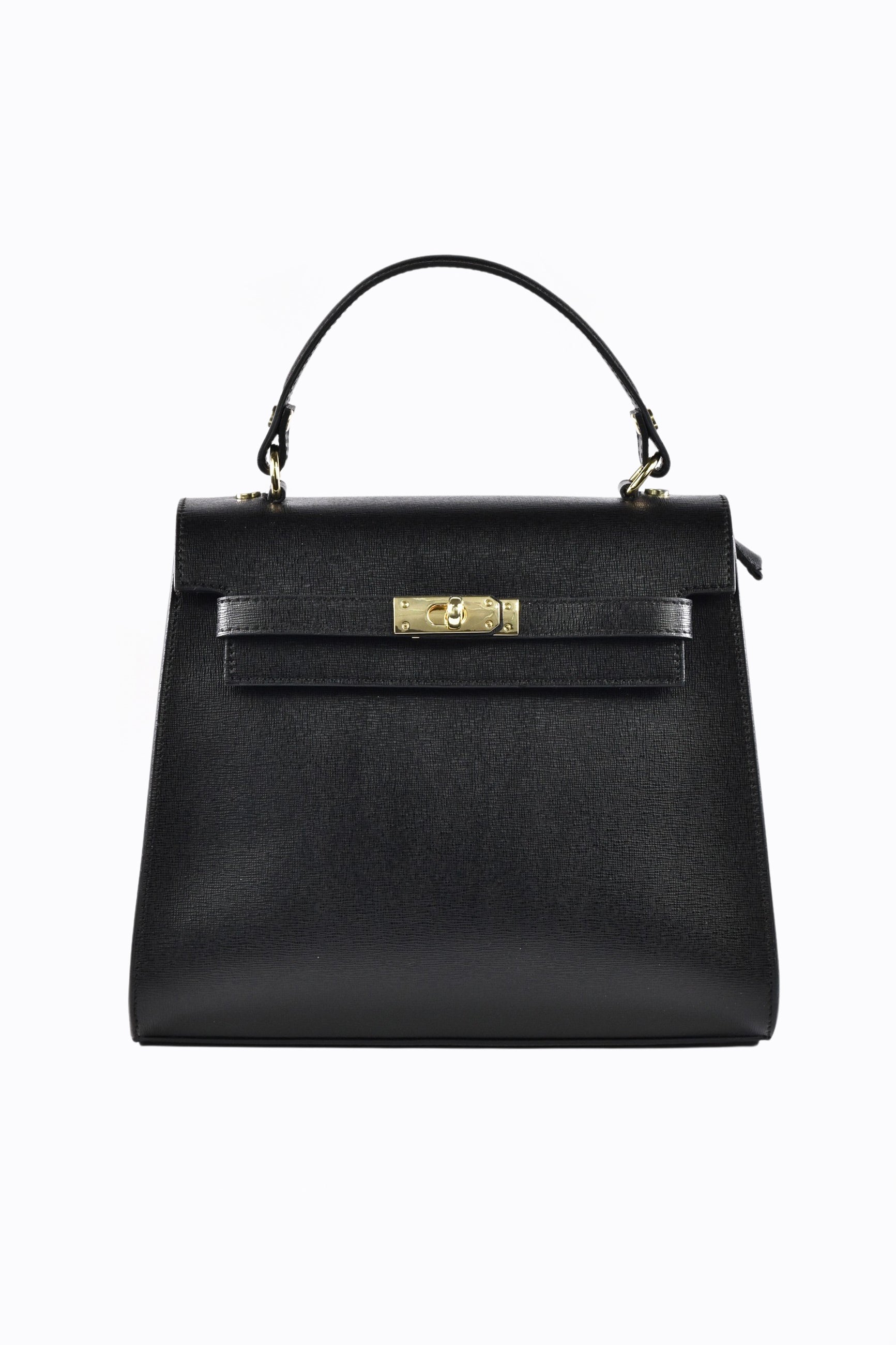 Zaira Bag in Genuine Black Saffiano Leather 0