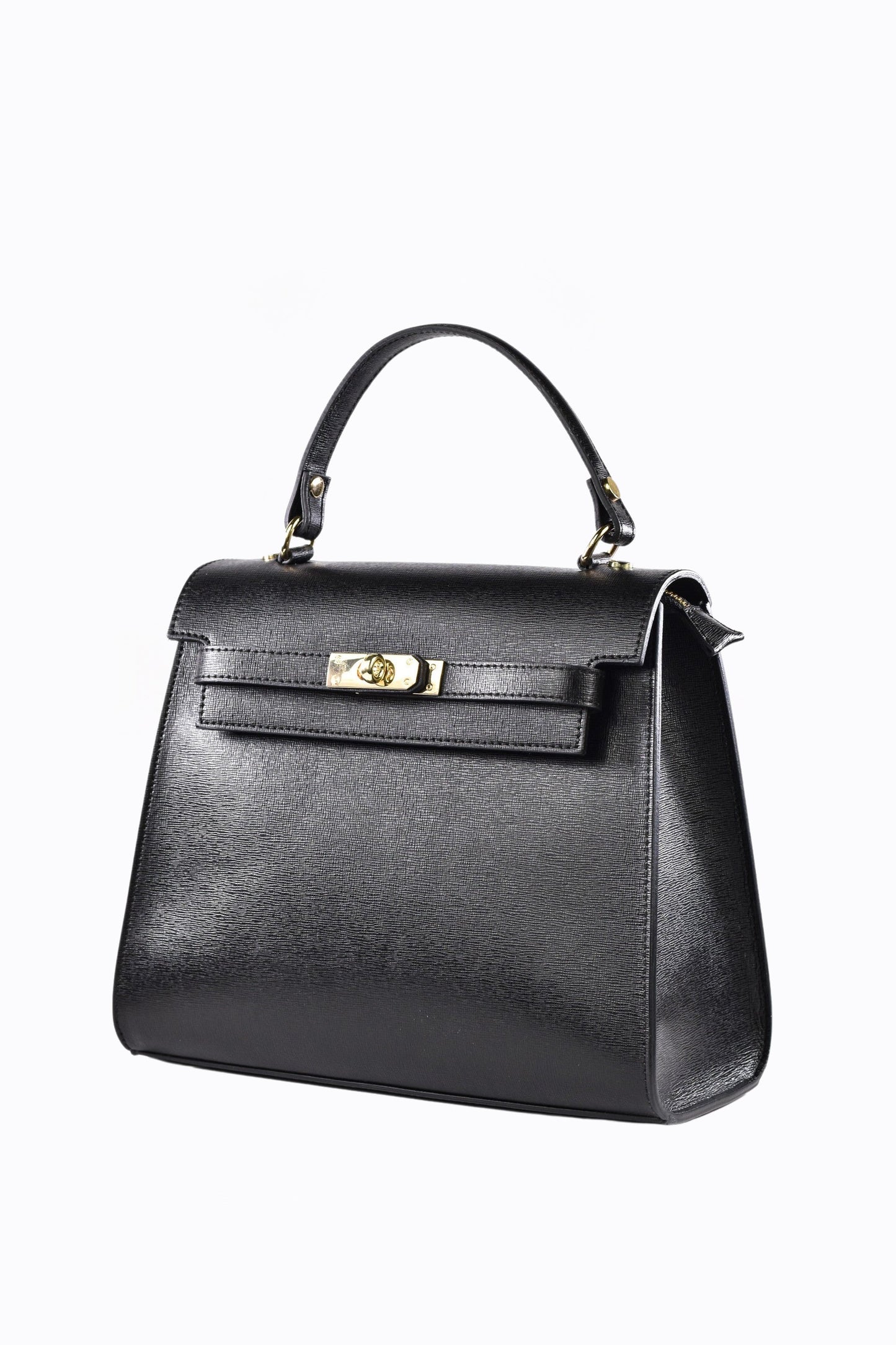 Zaira Bag in Genuine Black Saffiano Leather 1