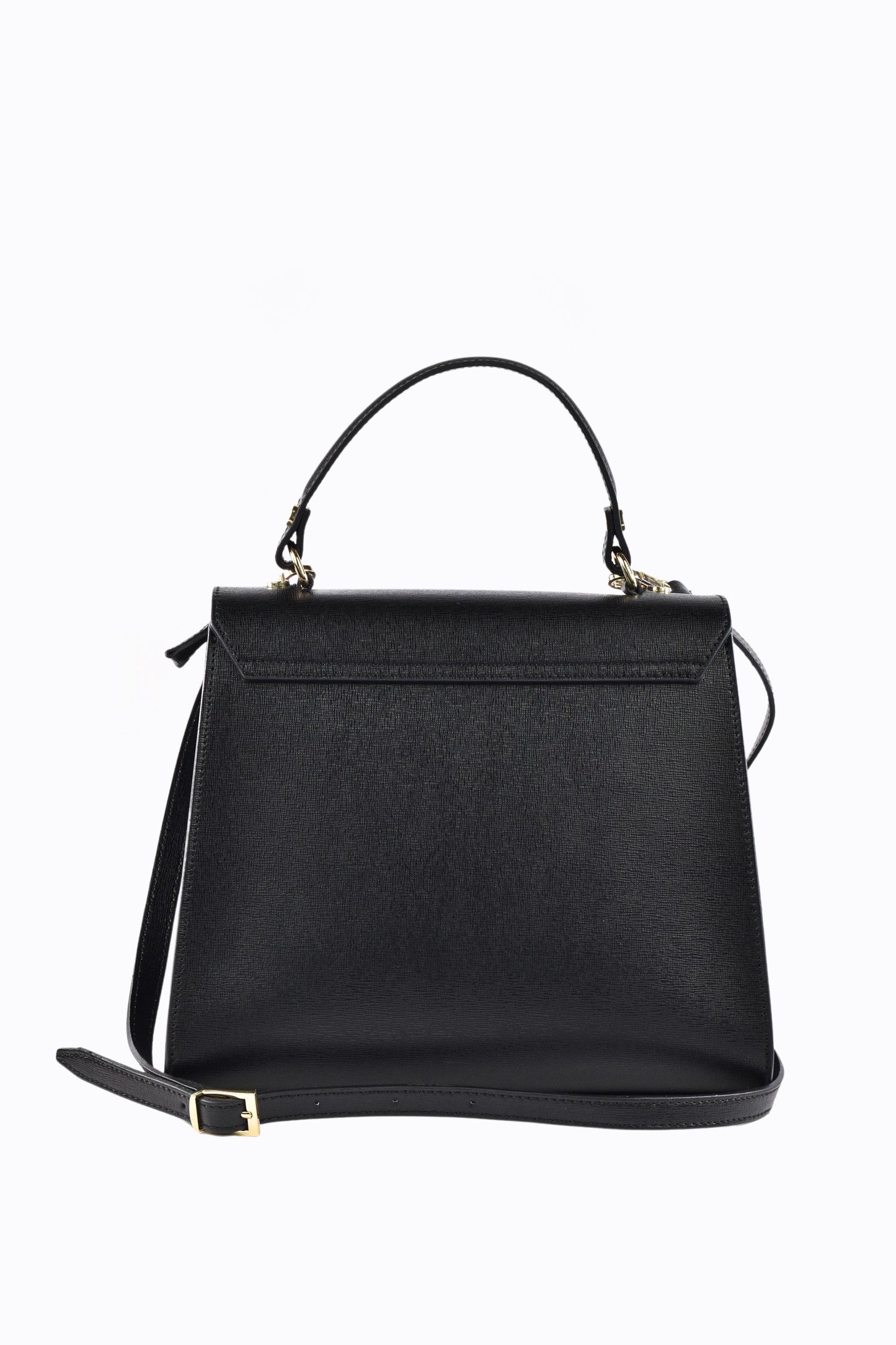 Zaira Bag in Genuine Black Saffiano Leather 2