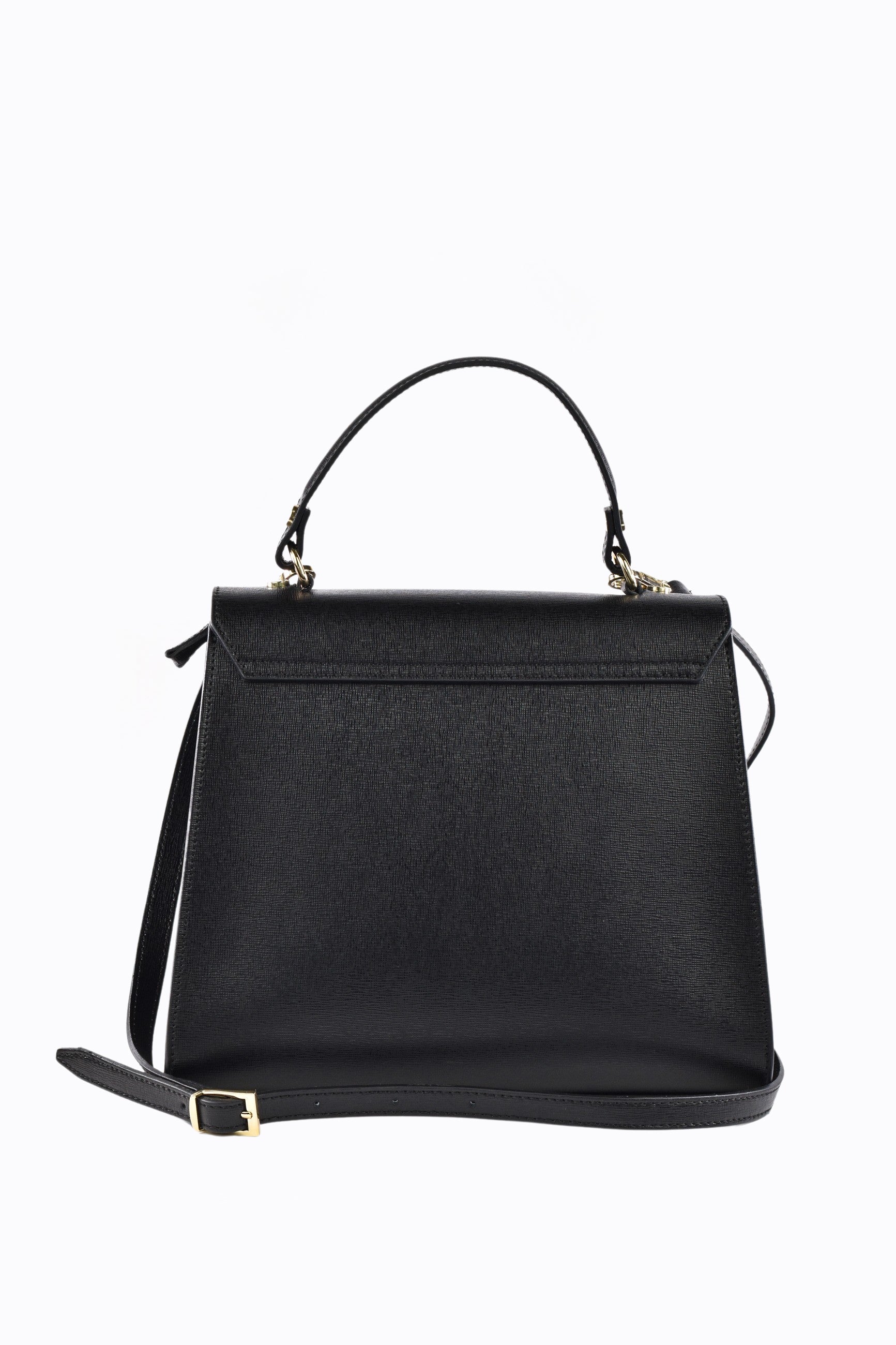 Zaira Bag in Genuine Black Saffiano Leather 2