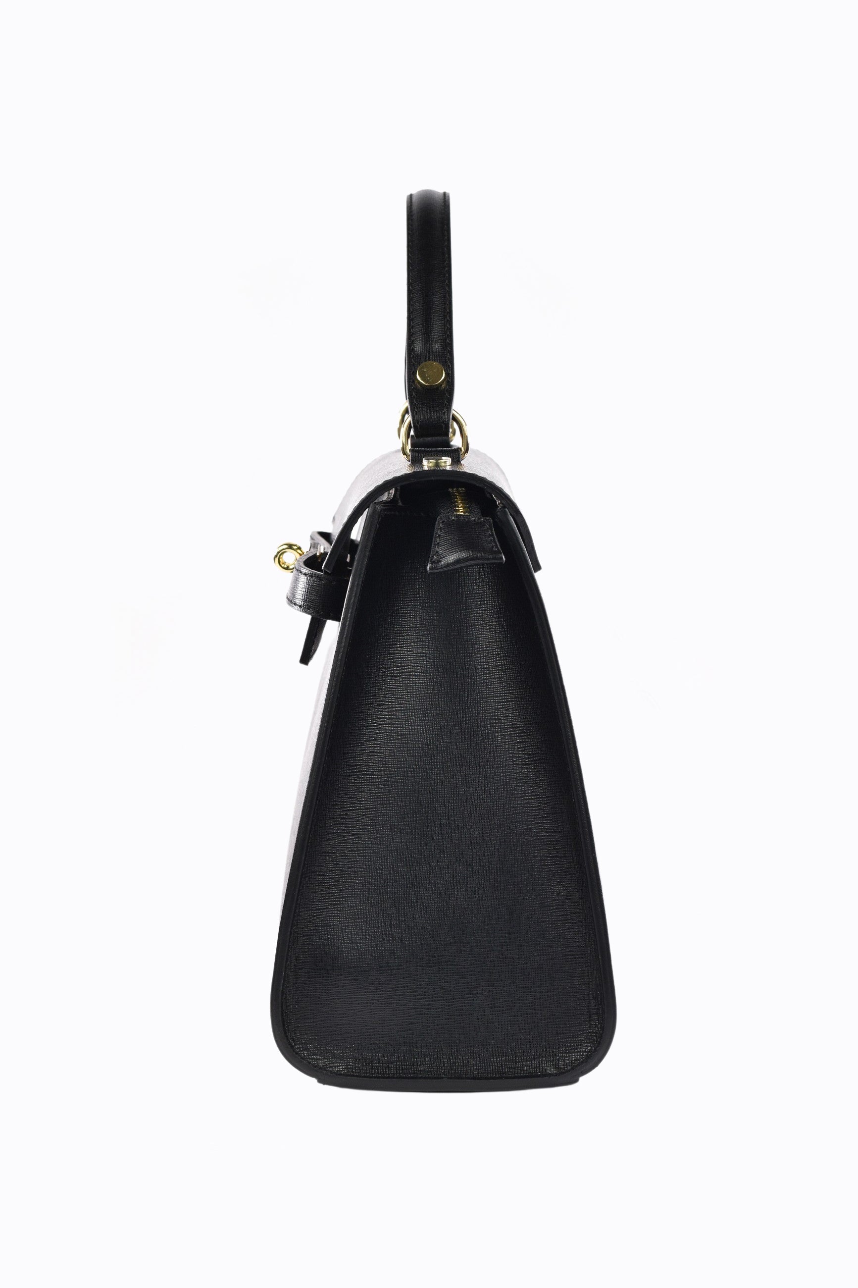 Zaira Bag in Genuine Black Saffiano Leather 3