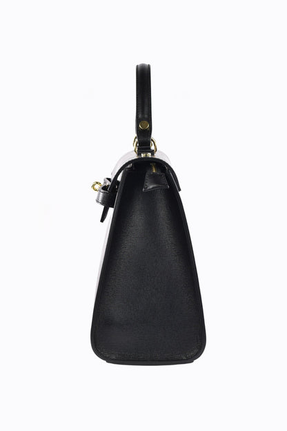Zaira Bag in Genuine Black Saffiano Leather 3