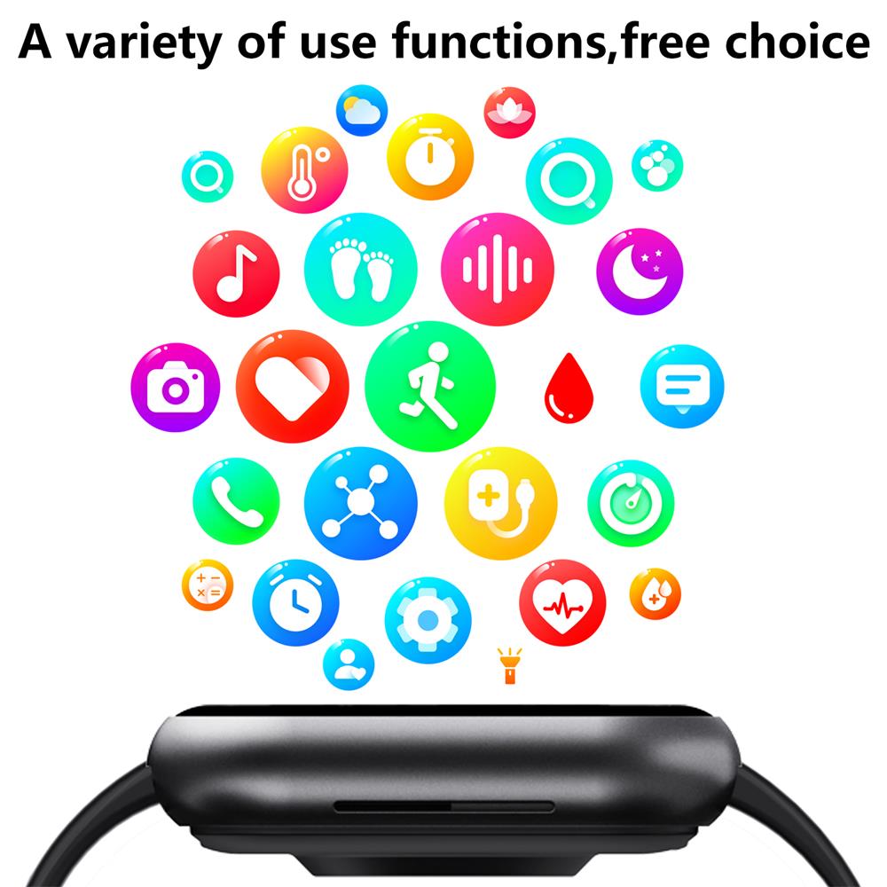 Zelara 2024 blood sugar Blood pressure heart frequency blood oxygen sleep monitoring waterproof smartwatch 7