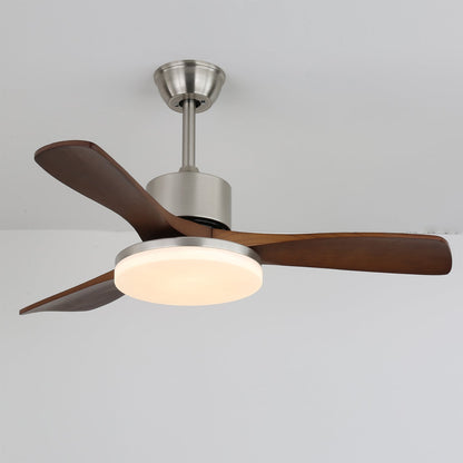 LuxeBreeze - Ventilador de Techo de Madera con Brillo Sutil y Estilo Contemporáneo