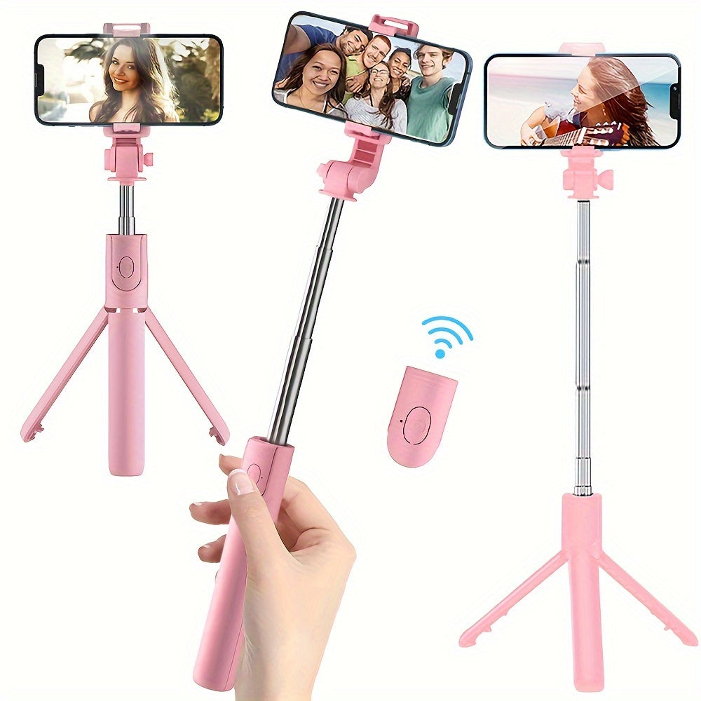 Flexible Selfie Stick with Wireless Remote Control and 360° Rotation – Compact Selfie Pole for iPhone and Travel-3