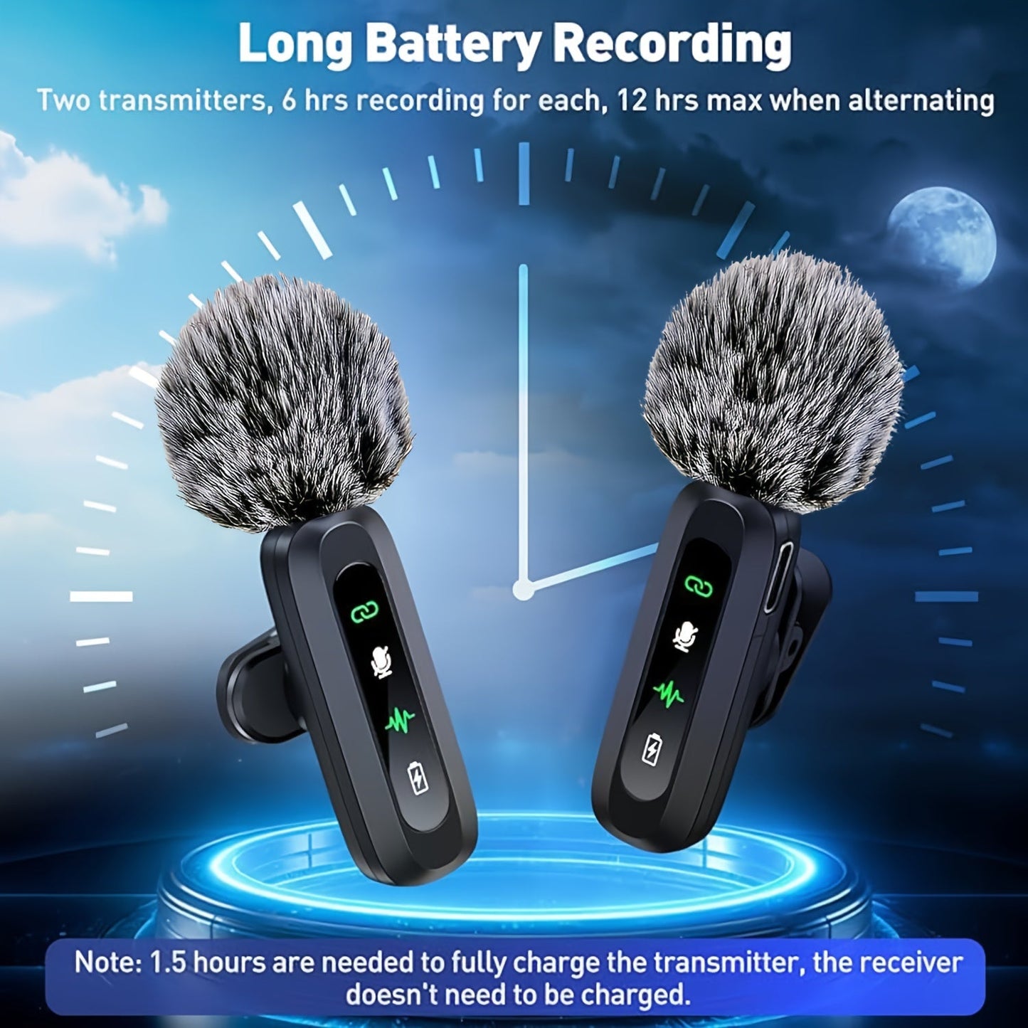 Wireless Lavalier Microphone with USB-C Connectivity for Smartphones and Tablets – Compact Design, Ideal for Podcasts and Vlogs-3