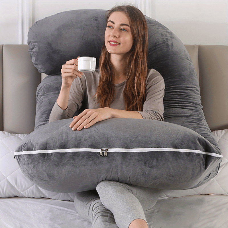 MaternityEase - J-Shaped Pillow for Pregnant Moms