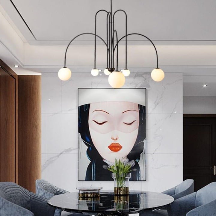 ArcGlow – Modern Curved Chandelier Light