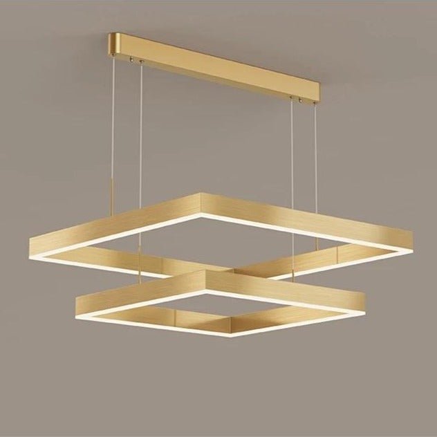 AuraGlow – Sleek LED Chandelier with Dimmable Feature
