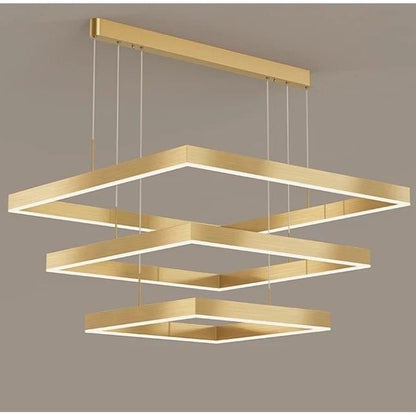 AuraGlow – Sleek LED Chandelier with Dimmable Feature