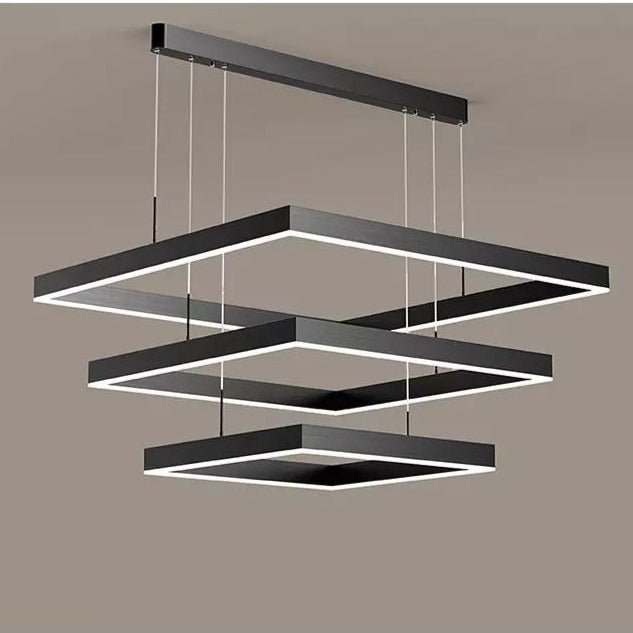 AuraGlow – Sleek LED Chandelier with Dimmable Feature