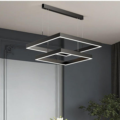 AuraGlow – Sleek LED Chandelier with Dimmable Feature
