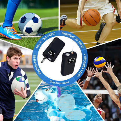 Automatic Electric Ball Pump with 20 PSI Capacity, LED Light for Footballs and Basketballs – Compact and Portable Inflator-5