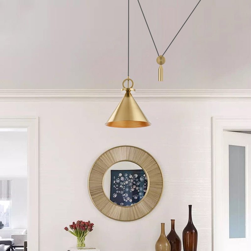 LuxeBalance – Modern Copper Ceiling Lamp