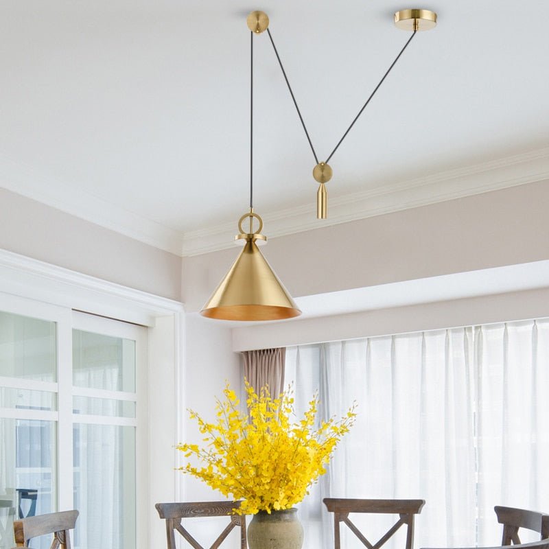 LuxeBalance – Modern Copper Ceiling Lamp