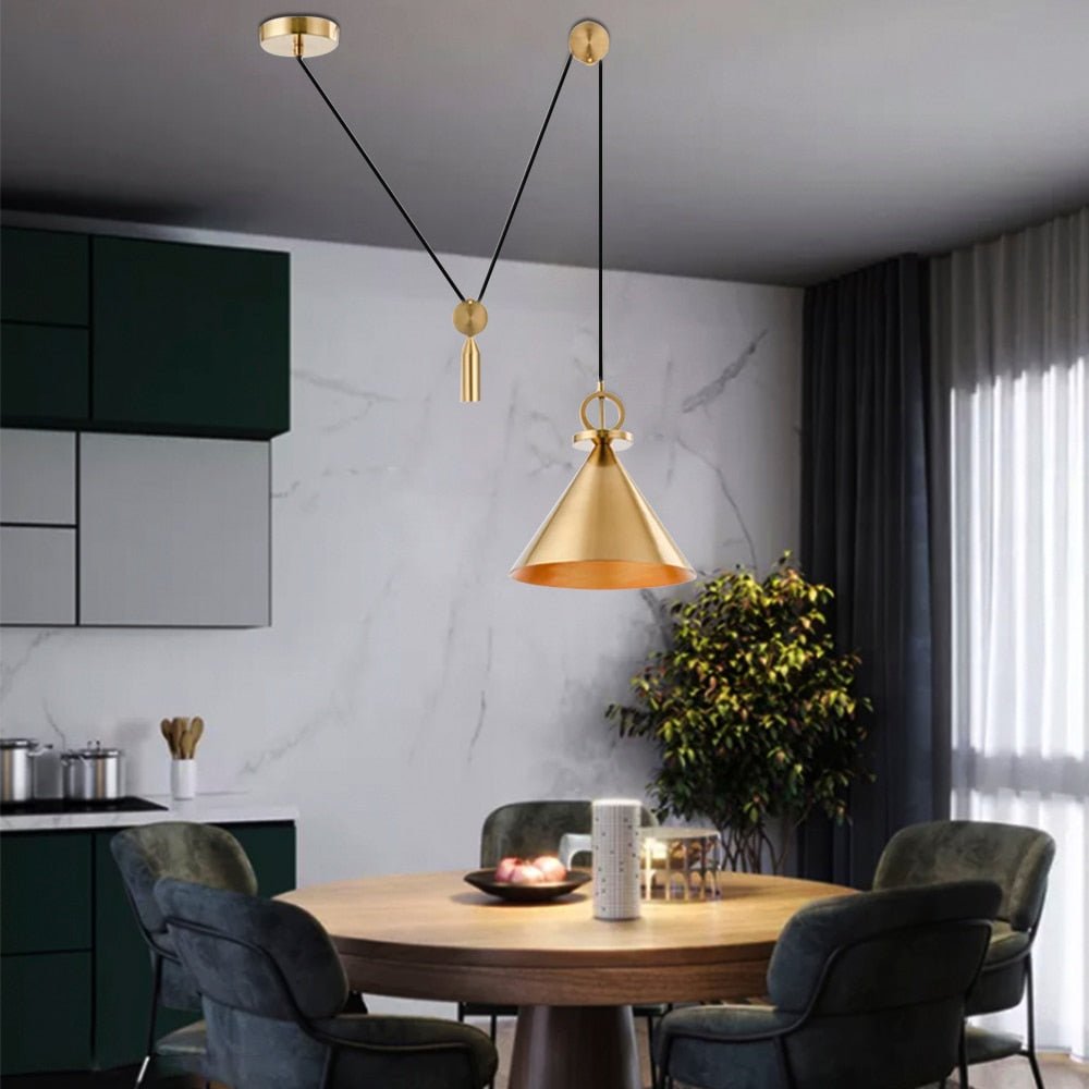 LuxeBalance – Modern Copper Ceiling Lamp