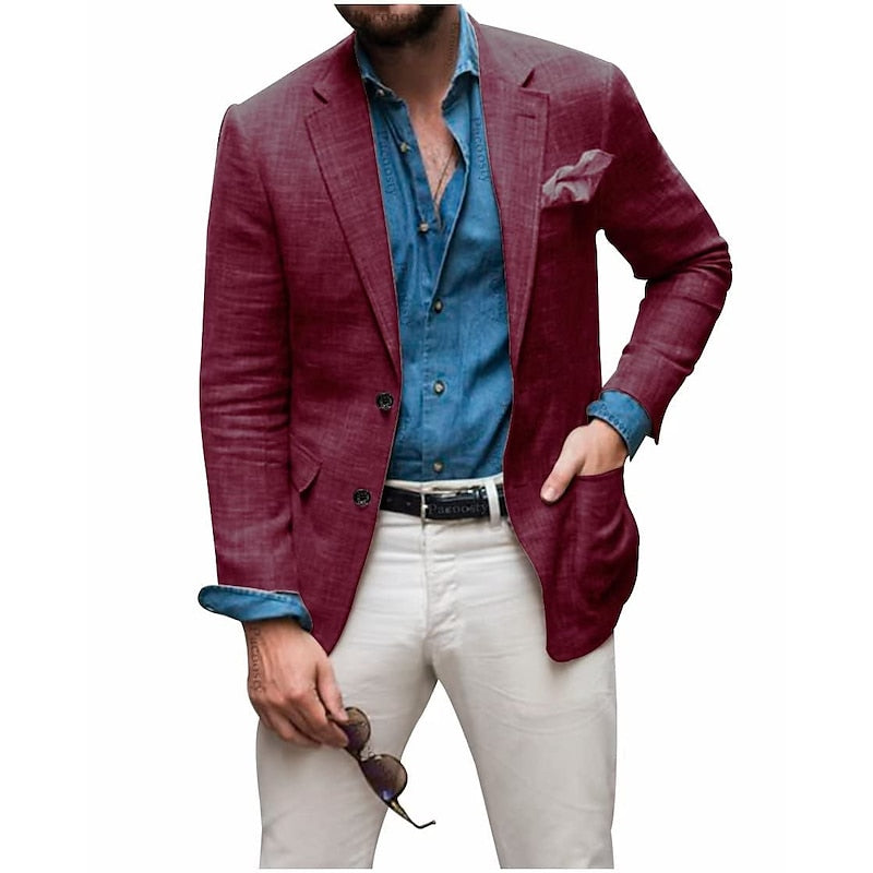 Riggs - Men's Casual Linen Blazer Jacket for All-Season Comfort and Style-5