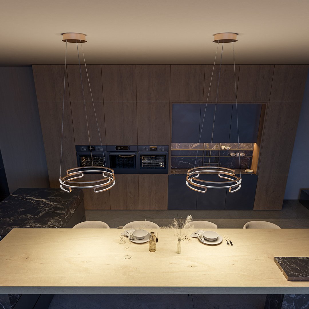 MetalAura - Lampe suspendue sophistiquée