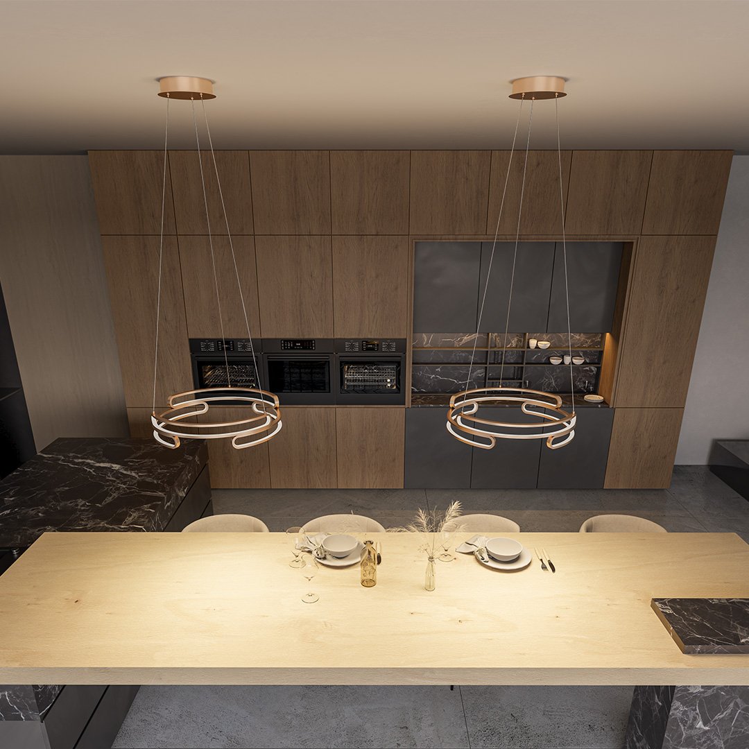 MetalAura - Lampe suspendue sophistiquée