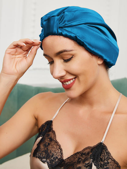 VelvetDream – Nacht-Turban-Schlafmütze aus Seide