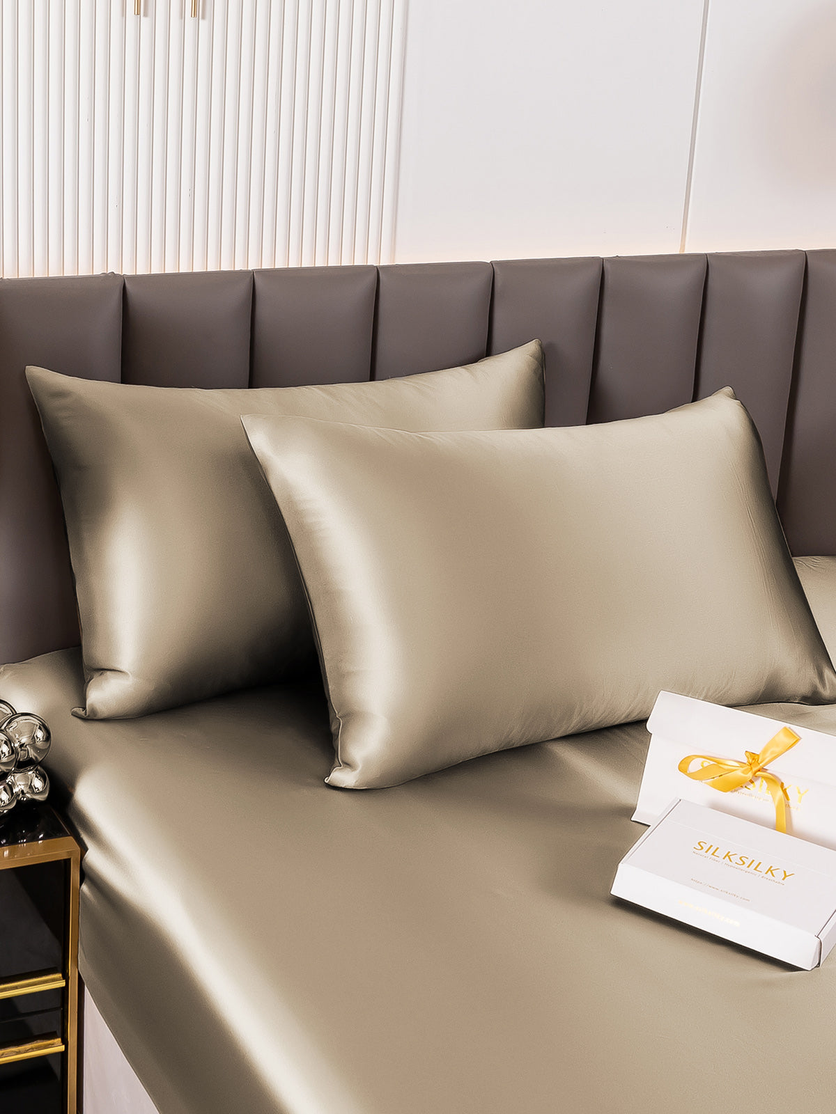 DreamSilk - 2-Pack Mulberry Silk Pillowcases with Hidden Zipper Closure