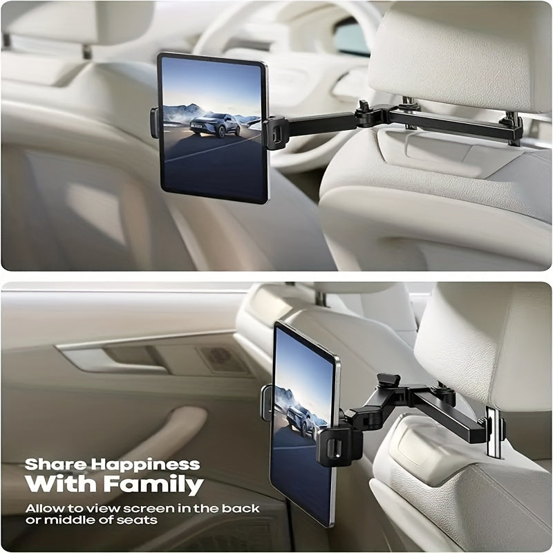 Adjustable Tablet Holder for Car Headrest - Fits 5 to 14 Devices, Secure and Versatile Tablet Stand for Travel-5