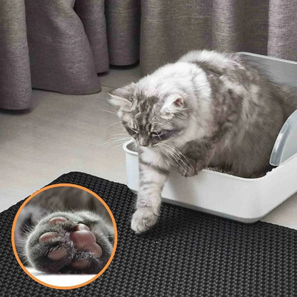 Soft Waterproof Cat Litter Mat – Easy to Clean Kitty Litter Box Floor Mat for Tidy Home-2
